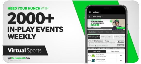 Betway in-play options