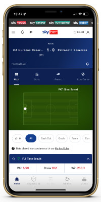 Sky Bet in-play football markets