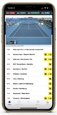 Sky Bet tennis streaming picture-in-picture