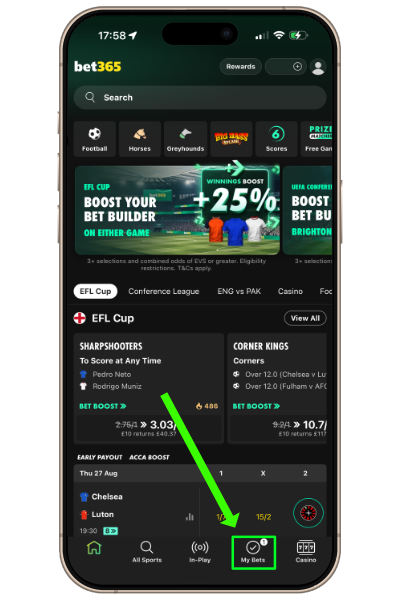 checking live bets