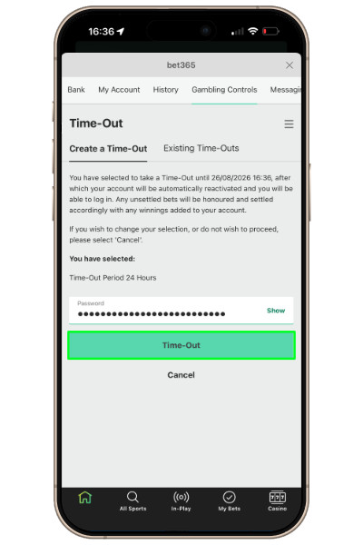time-out period request submission