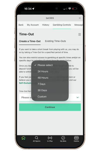 preset time out periods