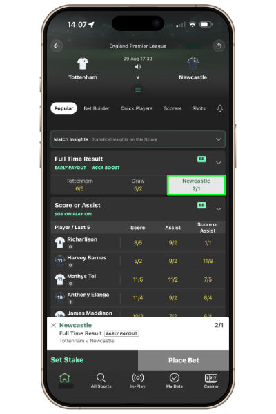 how to place a bet with bet365