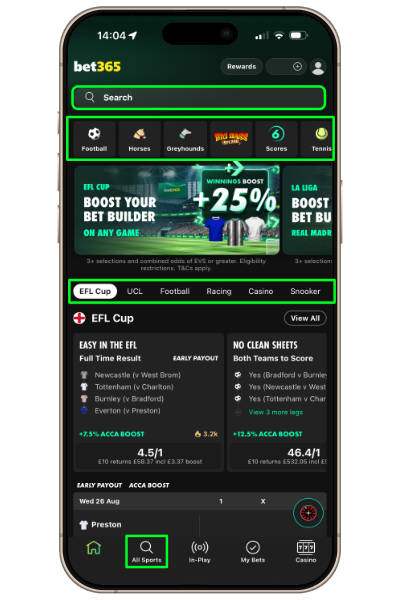bet365 homepage
