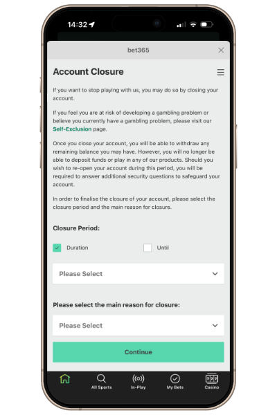 completing account closure request