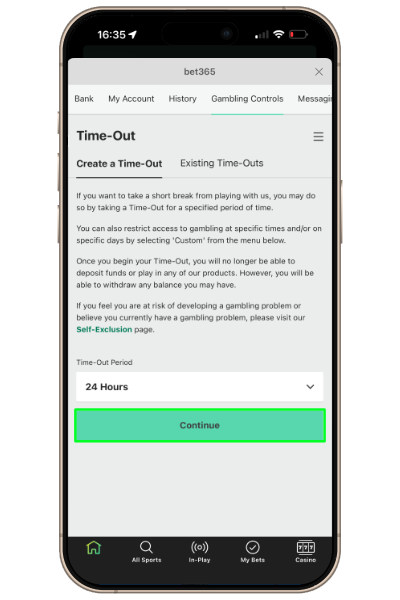 confirming time-out period