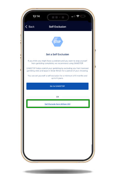 How to self exclude from William Hill