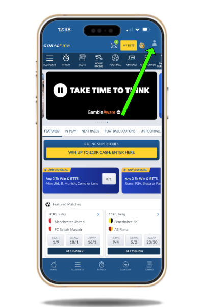 Coral app account settings