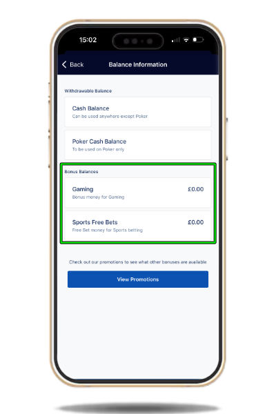 How to check free bets