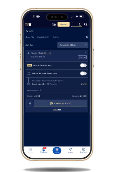 Checking live bets