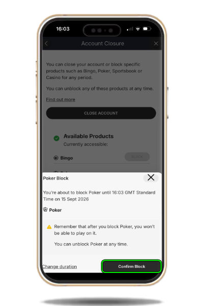 How to set a product block with Ladbrokes