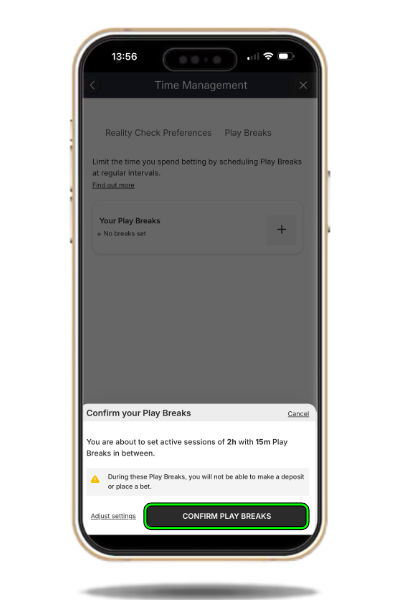 Confirming play break rule