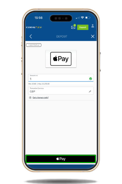 Depositing with Apple Pay