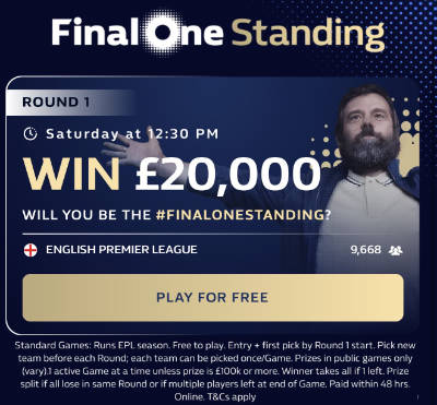 Final One Standing promotion
