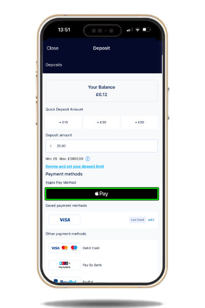 Depositing with Apple Pay