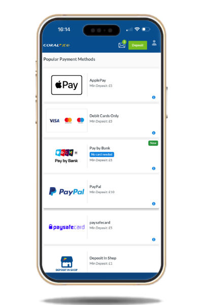 Coral payment methods