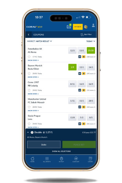 Adding selections to bet slip