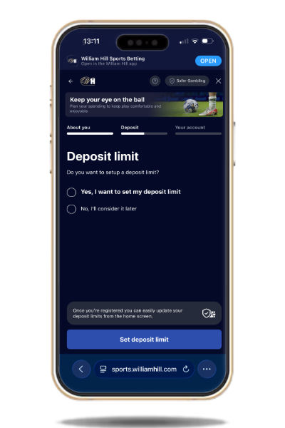 Setting a deposit limit