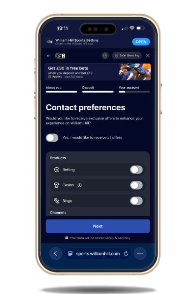 Setting contact preferences
