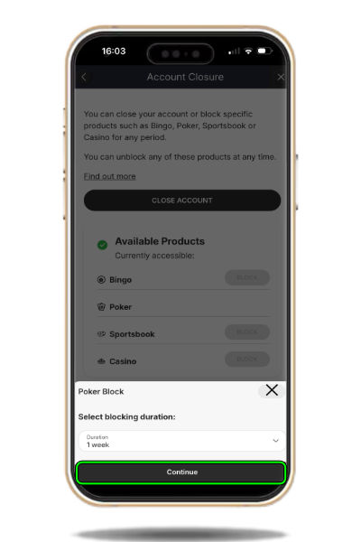 Setting time length of product block