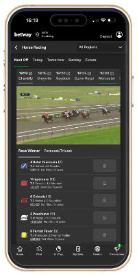 Horse racing on the Betway app