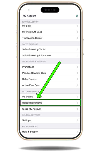 Uploading verification documents