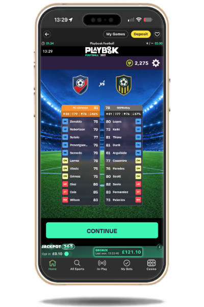 Playbook football match