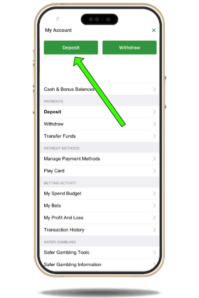 How to deposit on the Paddy Power app