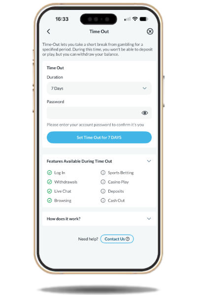 How to time out with BetVictor