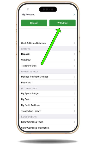 Paddy Power withdrawal option
